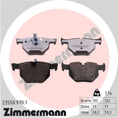 Brake Pad Set, disc brake rd:z 23550.970.1