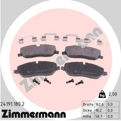 Brake Pad Set, disc brake 24191.180.2