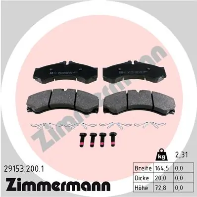 Brake Pad Set, disc brake 29153.200.1