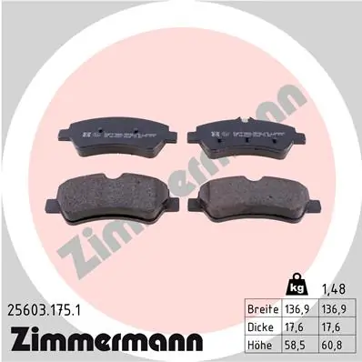 Brake Pad Set, disc brake 25603.175.1