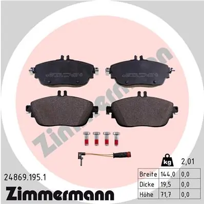 Brake Pad Set, disc brake 24869.195.1