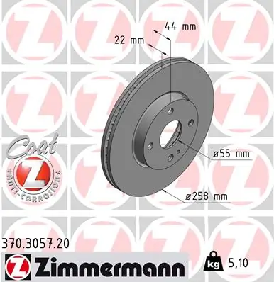 Brake Disc COAT Z 370.3057.20