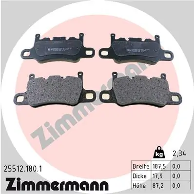 Brake Pad Set, disc brake 25512.180.1