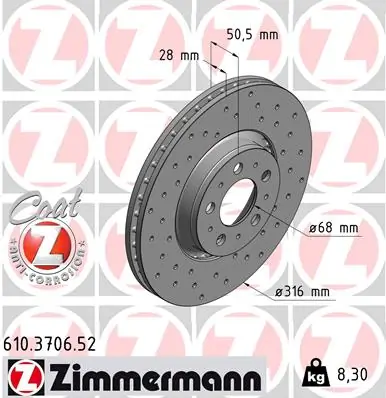 Brake Disc SPORT BRAKE DISC Z 610.3706.52