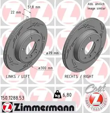 Brake Disc BLACK Z 150.1288.53