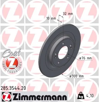 Brake Disc COAT Z 285.3544.20