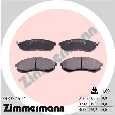 Brake Pad Set, disc brake 23879.160.1