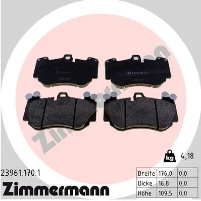 Brake Pad Set, disc brake 23961.170.1