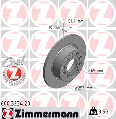 Brake Disc COAT Z 600.3234.20