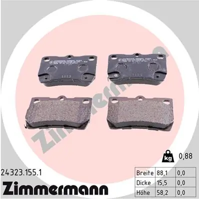 Brake Pad Set, disc brake 24323.155.1