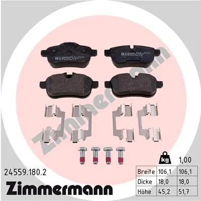 Brake Pad Set, disc brake 24559.180.2