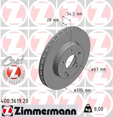 Brake Disc COAT Z 400.3619.20