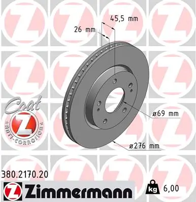 Brake Disc COAT Z 380.2170.20