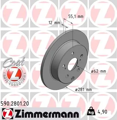 Brake Disc COAT Z 590.2801.20