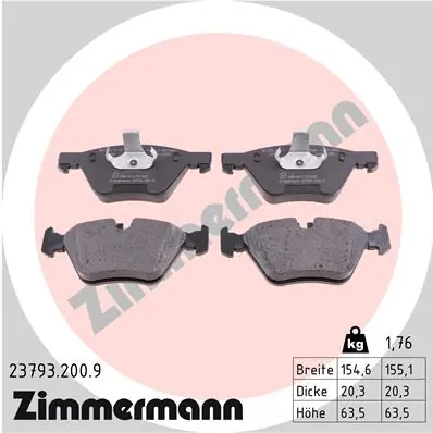 Brake Pad Set, disc brake pb:z 23793.200.9