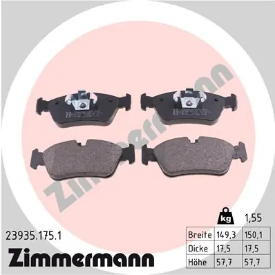 Brake Pad Set, disc brake 23935.175.1