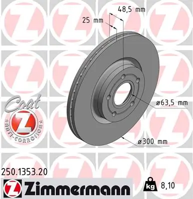 Brake Disc COAT Z 250.1353.20