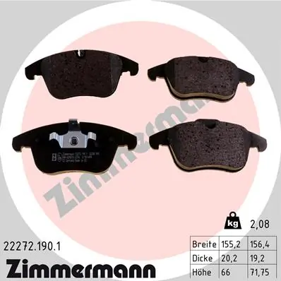 Brake Pad Set, disc brake 22272.190.1