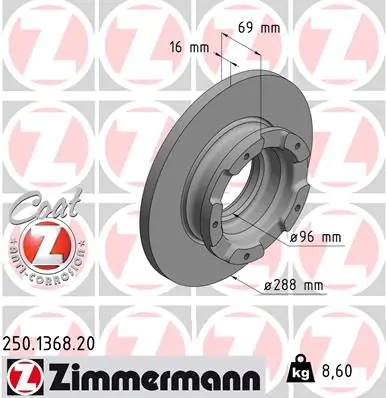 Brake Disc COAT Z 250.1368.20