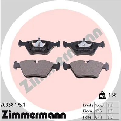 Brake Pad Set, disc brake 20968.175.1