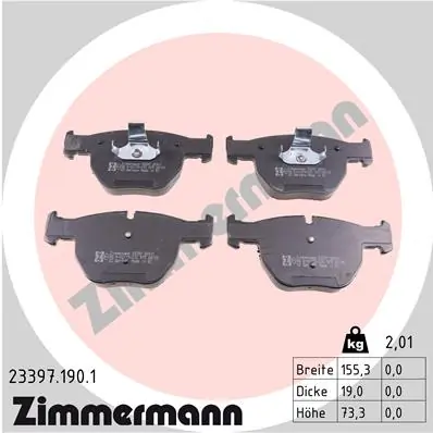 Brake Pad Set, disc brake 23397.190.1