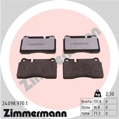 Brake Pad Set, disc brake rd:z 24098.970.1