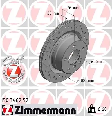 Brake Disc SPORT BRAKE DISC Z 150.3462.52