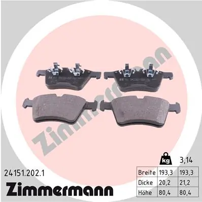 Brake Pad Set, disc brake 24151.202.1