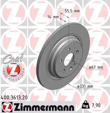 Brake Disc COAT Z 400.3613.20