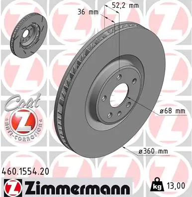 Brake Disc COAT Z 460.1554.20