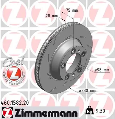 Brake Disc COAT Z 460.1582.20