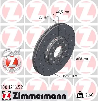 Brake Disc SPORT BRAKE DISC Z 100.1216.52