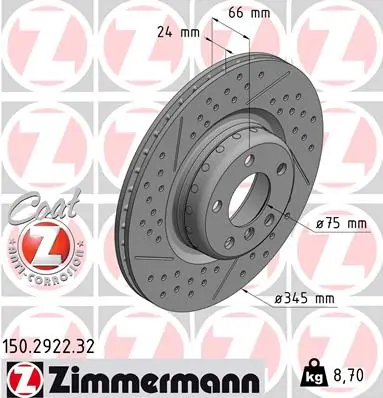 Brake Disc FORMULA F 150.2922.32