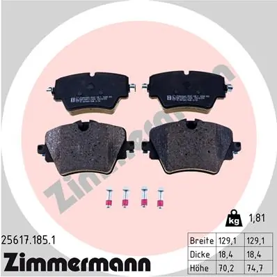 Brake Pad Set, disc brake 25617.185.1