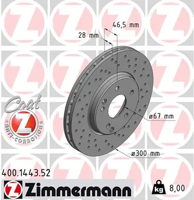 Brake Disc SPORT BRAKE DISC Z 400.1443.52