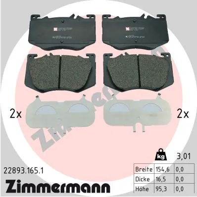 Brake Pad Set, disc brake 22893.165.1