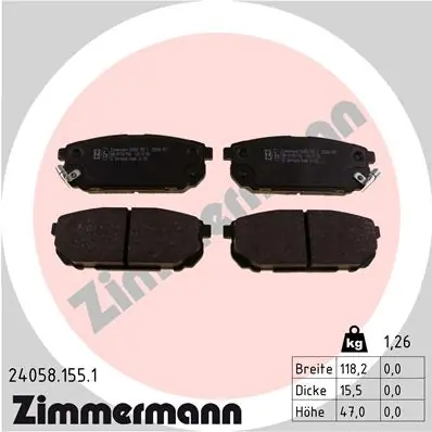 Brake Pad Set, disc brake 24058.155.1