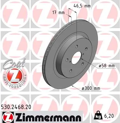Brake Disc COAT Z 530.2468.20