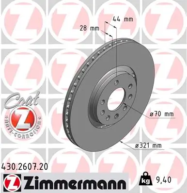 Brake Disc COAT Z 430.2607.20