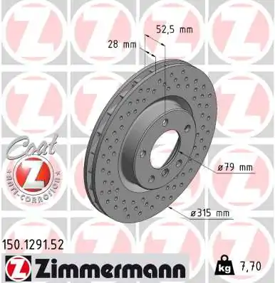 Brake Disc SPORT BRAKE DISC Z 150.1291.52