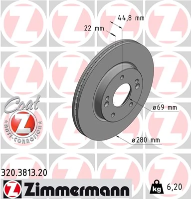 Brake Disc COAT Z 320.3813.20