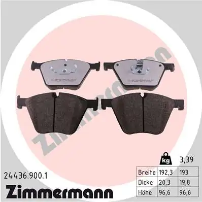 Brake Pad Set, disc brake rd:z 24436.900.1
