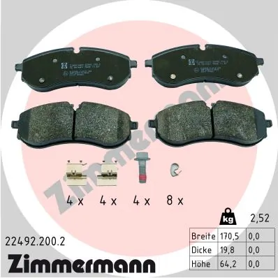 Brake Pad Set, disc brake 22492.200.2