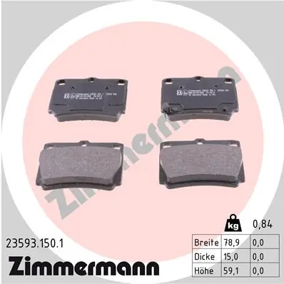Brake Pad Set, disc brake 23593.150.1