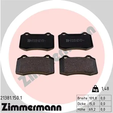 Brake Pad Set, disc brake 21381.150.1