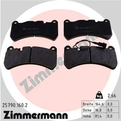 Brake Pad Set, disc brake 25790.160.2