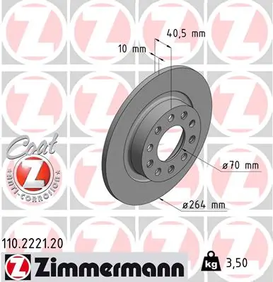 Brake Disc COAT Z 110.2221.20