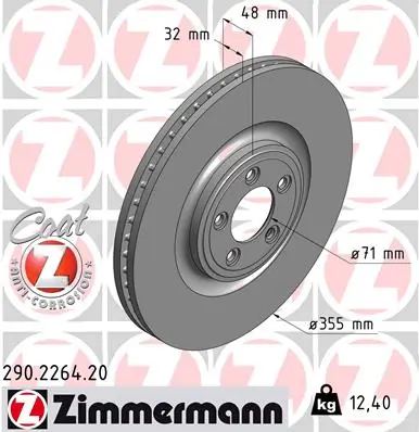 Brake Disc COAT Z 290.2264.20