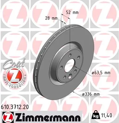 Brake Disc COAT Z 610.3712.20
