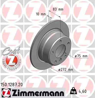 Brake Disc COAT Z 150.1287.20